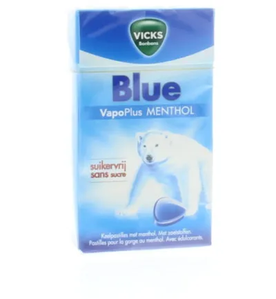 Vicks Blue menthol suikervrij box (40 gr)