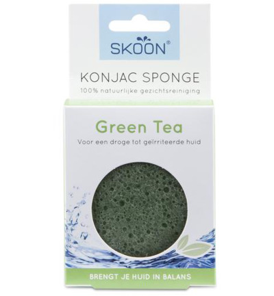 Skoon Konjac Sponsgreen Tea Bio (1 stuk)