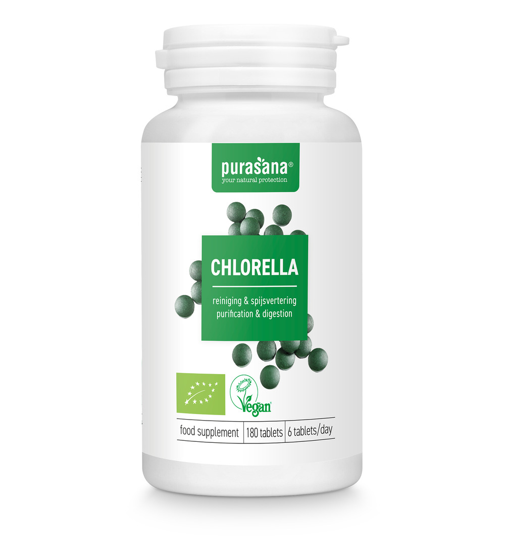 Purasana Chlorella Vegan Bio (180 tabletten) - image 5