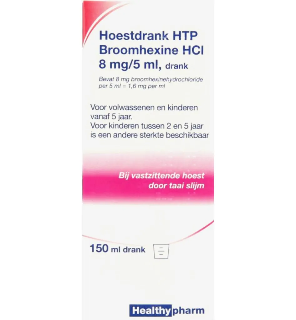 Healthypharm Broomhexine Hoestdrank 8mg (150 ml)