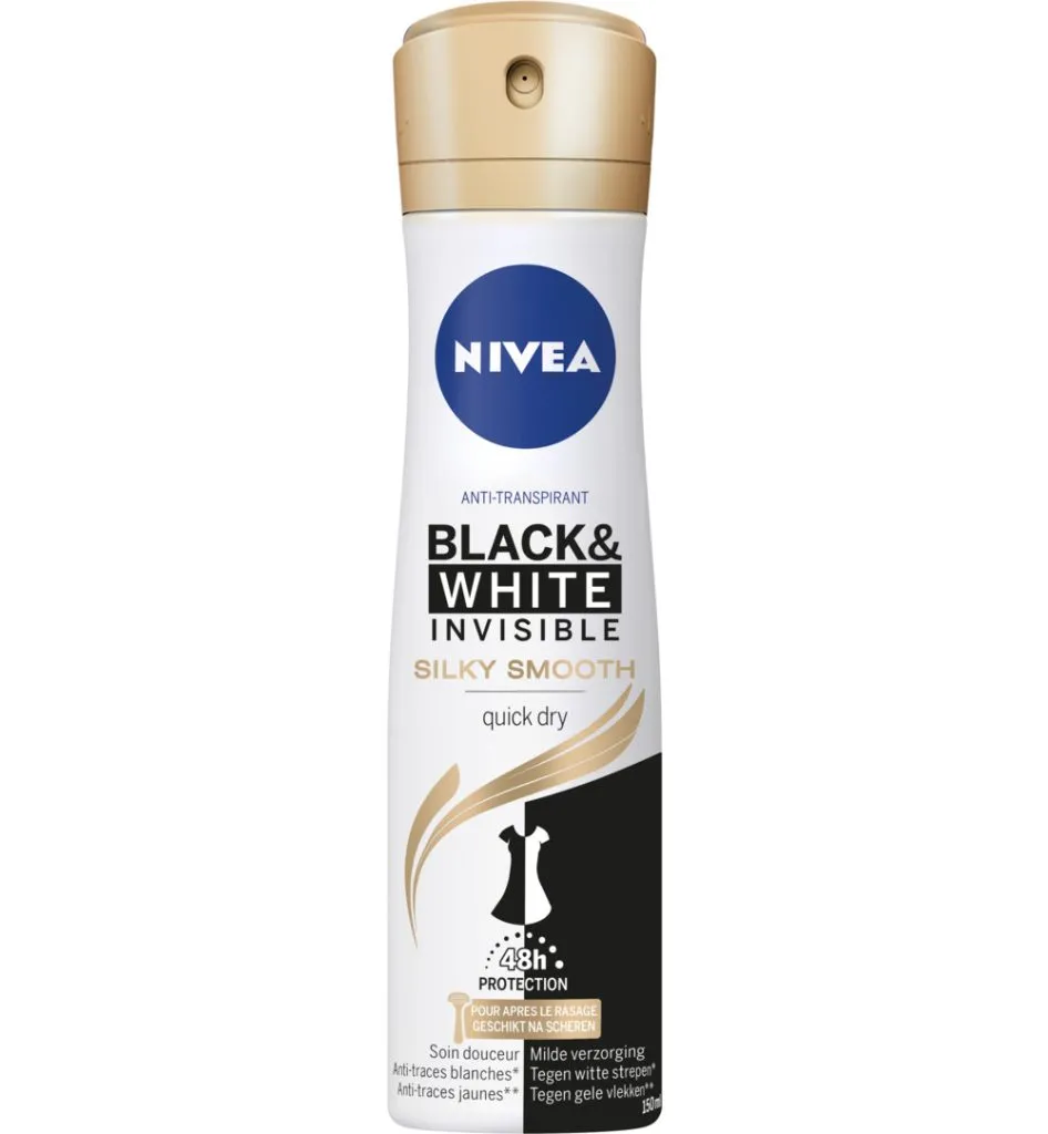 Nivea Deodorant black & white silky smooth spray (150 ml)