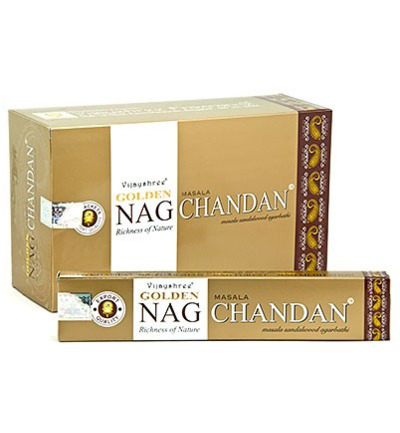 Vijayshree Wierook Golden Nag Chandan Stokjes (14 stuks)