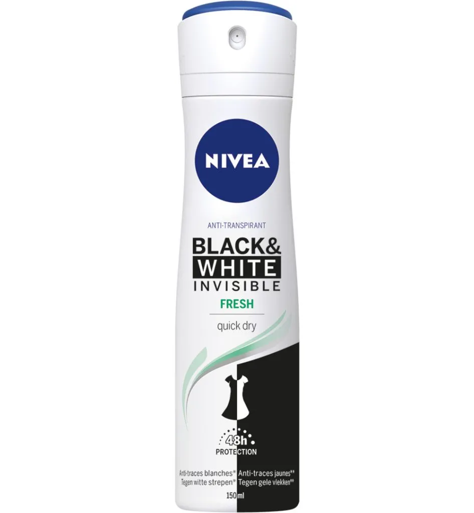 Nivea Deodorant spray invisible black & white fresh (150 ml)