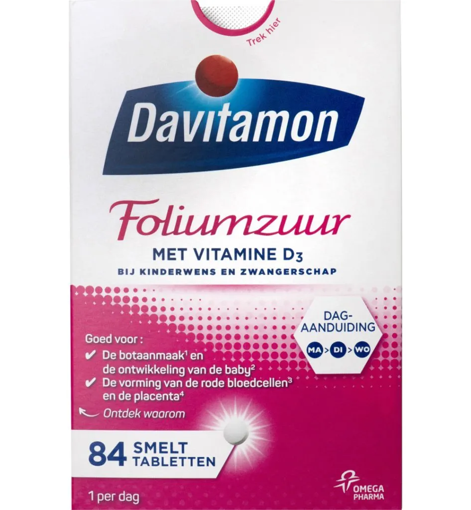 Davitamon Foliumzuur vitamine D (84 tabletten)