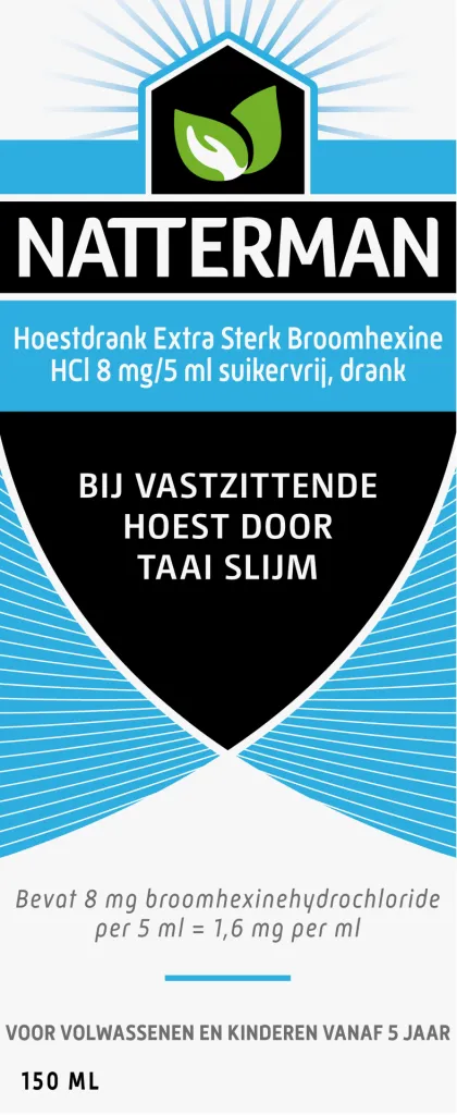 Natterman Hoestdrank extra sterk broomhexine HCl 8mg/5ml (150 ml)