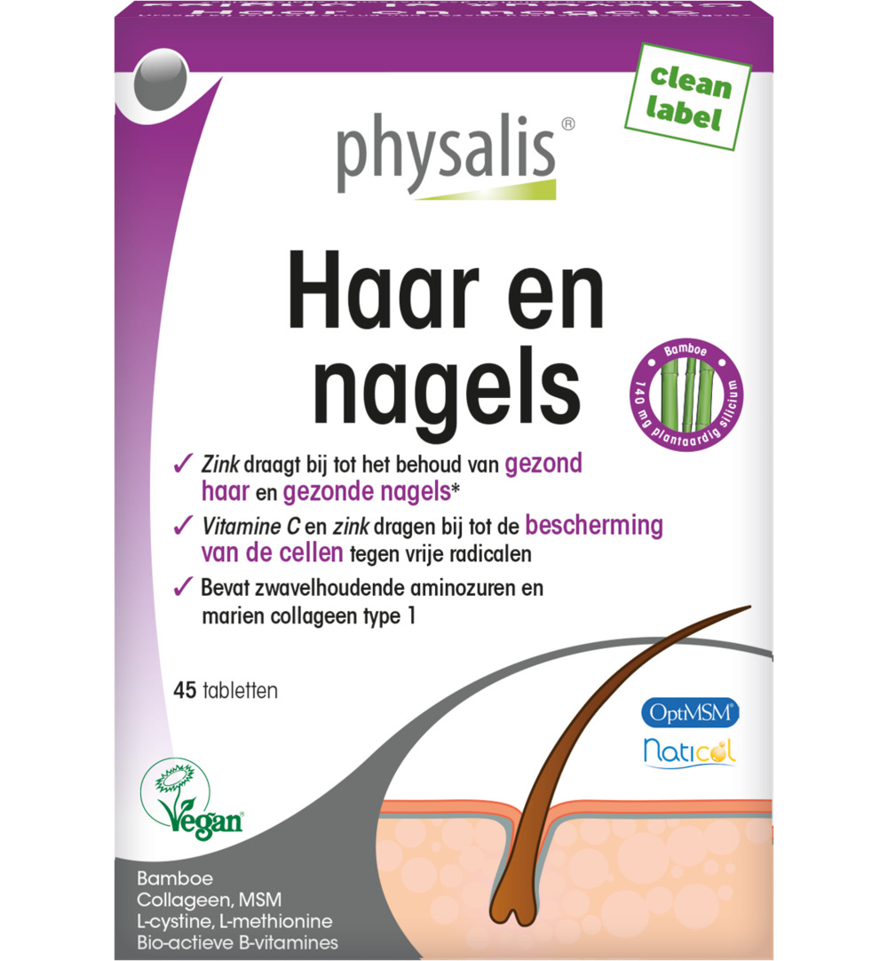 Physalis Haar en nagels (45 tabletten)