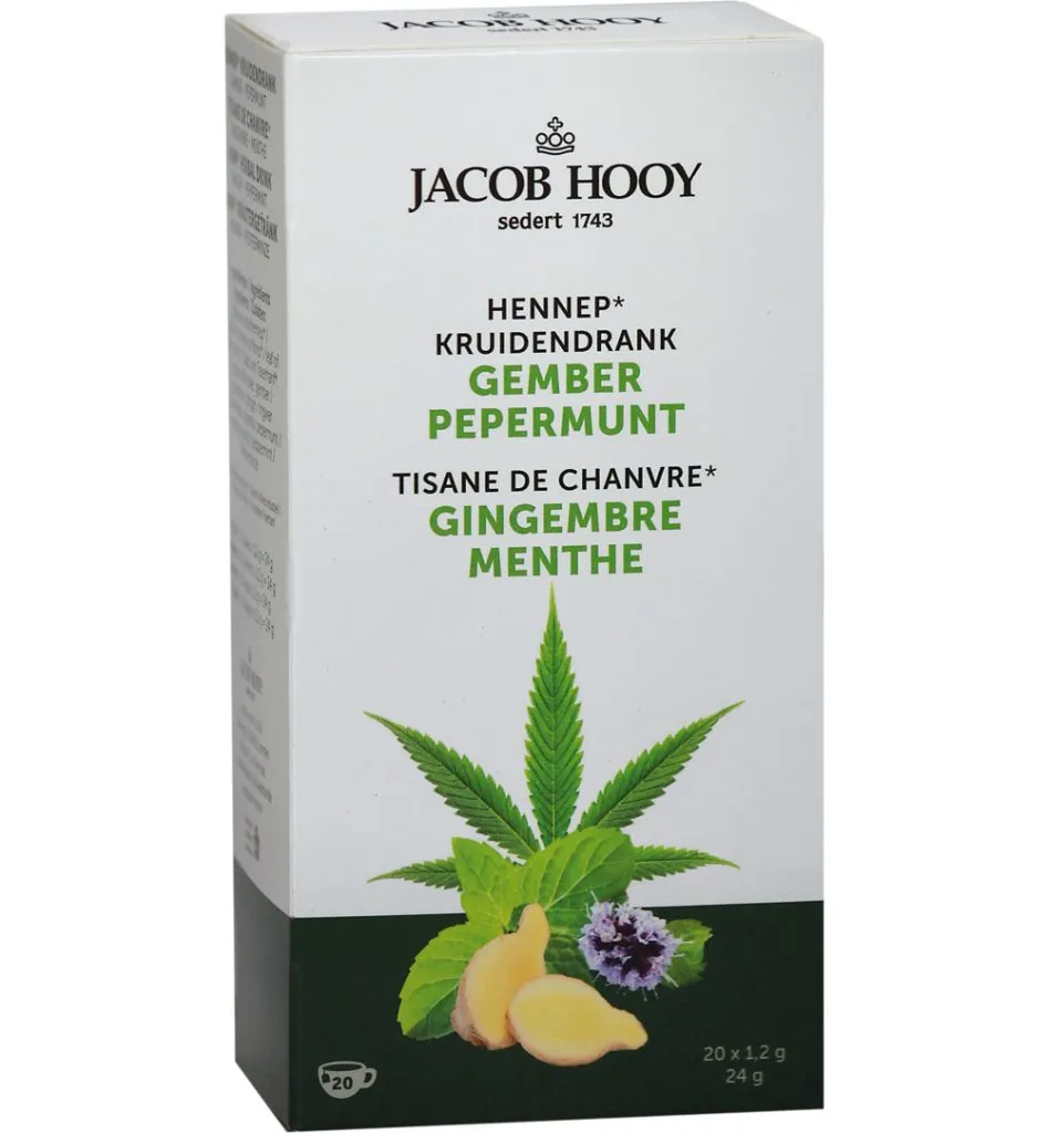 Jacob Hooy Hennep Gember Pepermunt Thee (20 stuks)