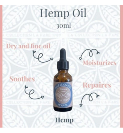 La Fare 1789 Natural organic hemp oil (30 ml)