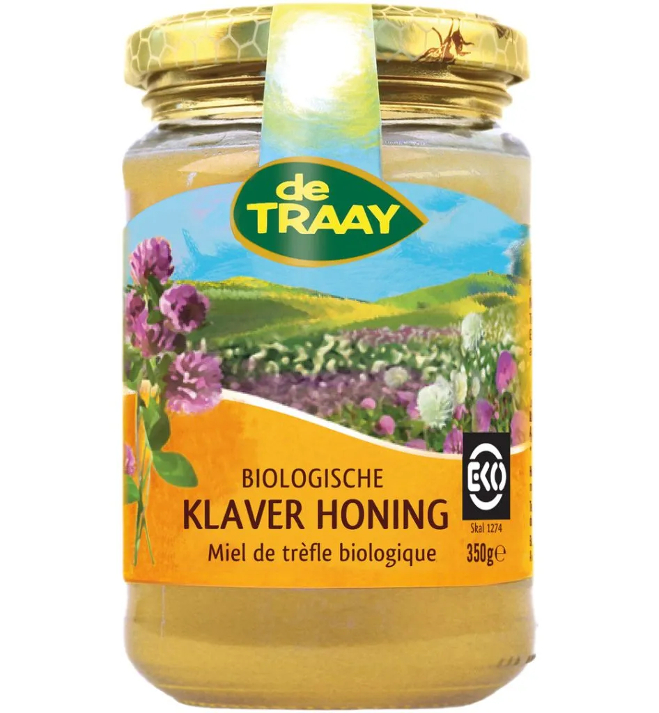 De Traay Klaverhoning Bio (350 gr)