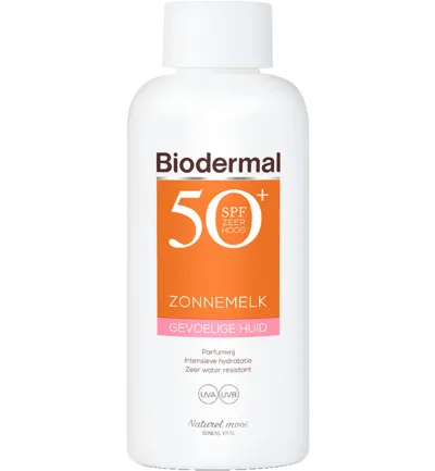 Biodermal Zonnemelk SPF50+ gevoelige huid (200 ml)