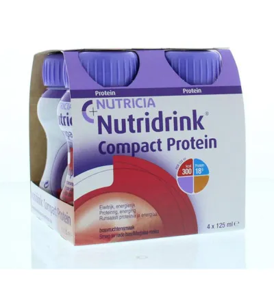 Nutridrink Compact Protein Rode Vruchten  (4 x 125 gr)