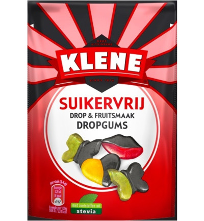 Klene Dropgums suikervrij (110 gr)