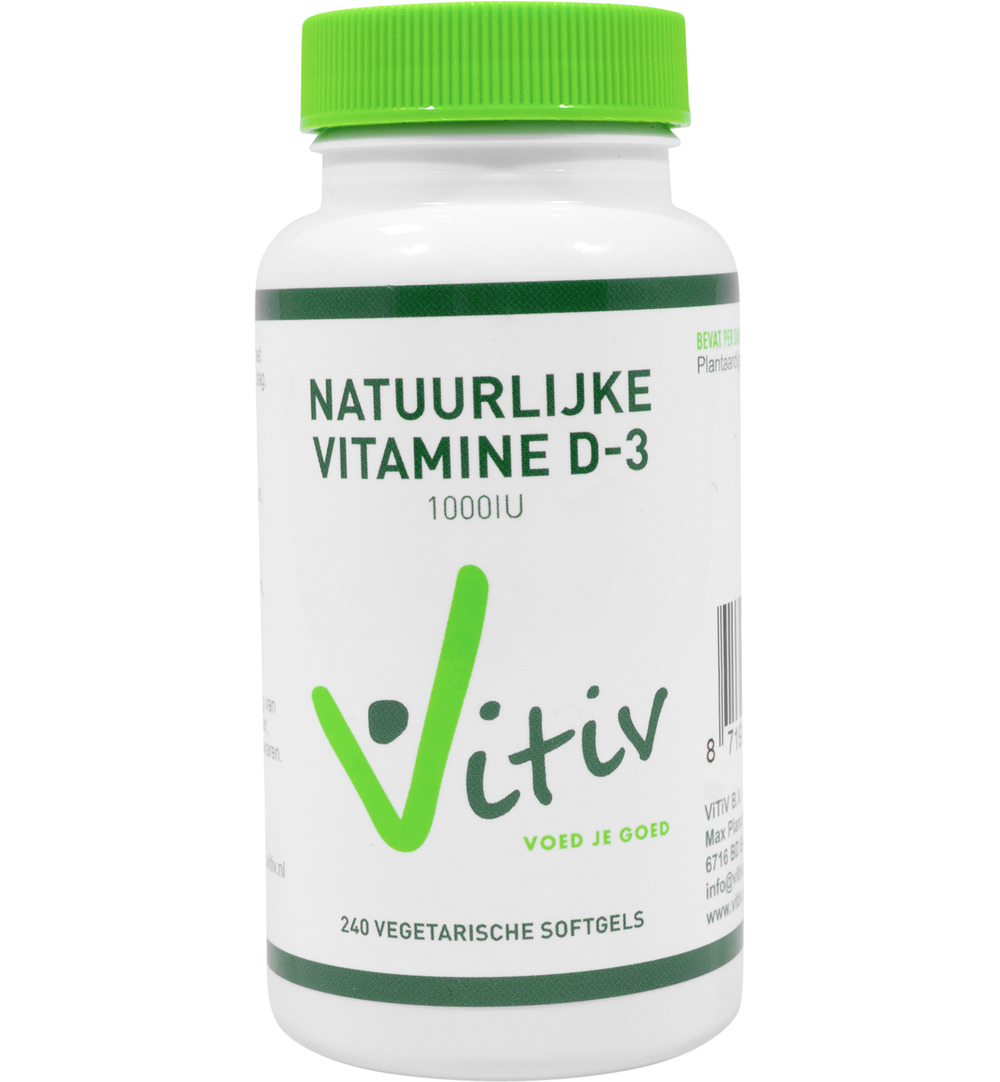 Vitiv Vitamine D3 1000IU 25mcg vega (120 vega capsules)