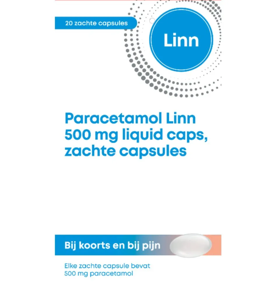 Linn Paracetamol 500mg liquid caps (20 capsules)