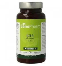 Sanopharm IJzer 10mg wholefood (30 capsules)