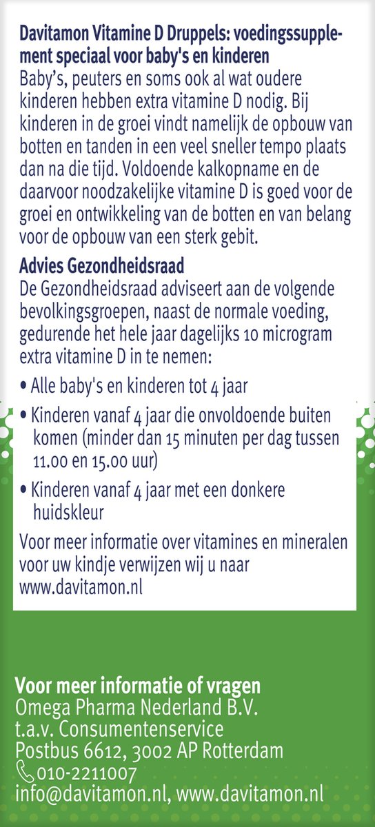 Davitamon Vitamine D druppels (25 ml) - image 3