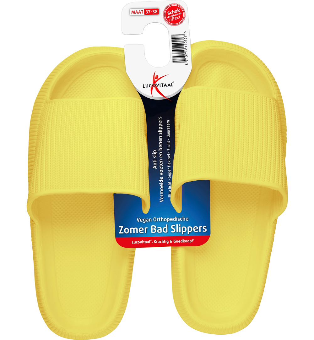 Lucovitaal Orth. Badslippers 37-38 Geel (1 paar)