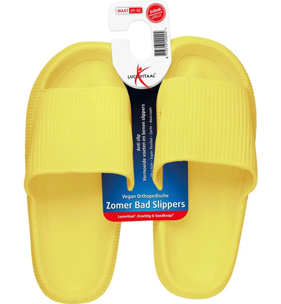 Lucovitaal Orth. Badslippers 41-42 Geel (1 paar)