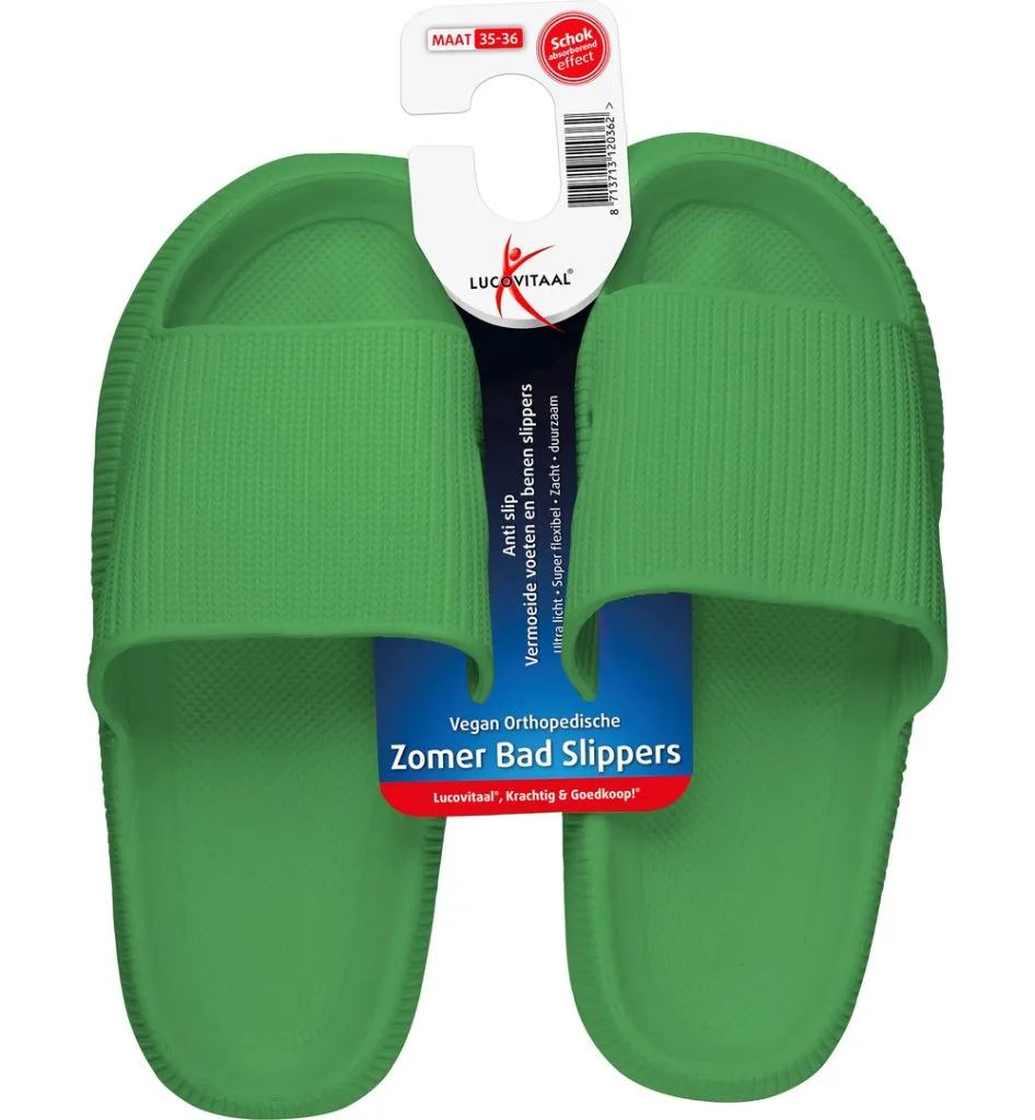 Lucovitaal Orth. Badslippers 35-36 Groen (1 paar)