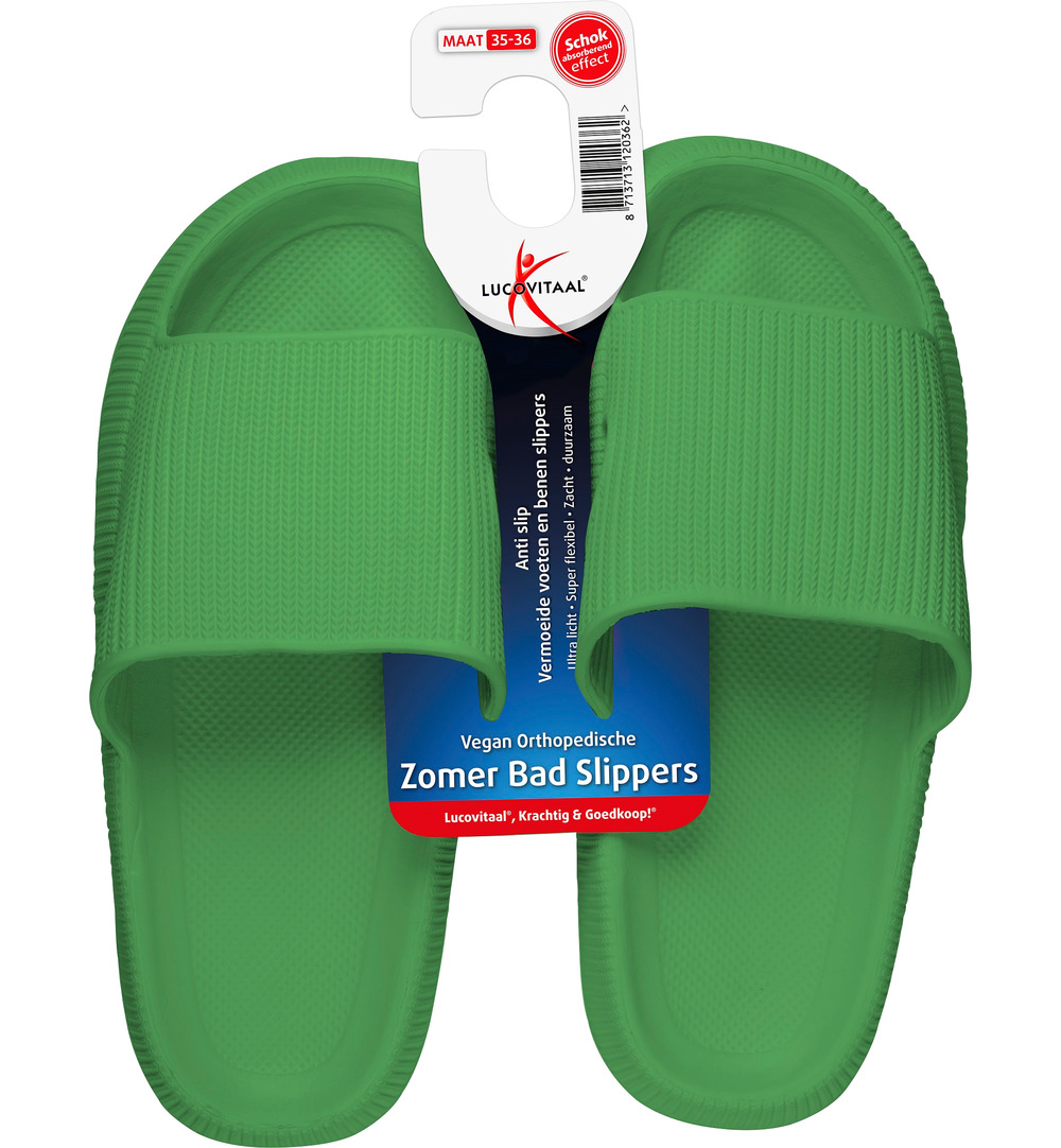 Lucovitaal Orth. Badslippers 35-36 Groen (1 paar)