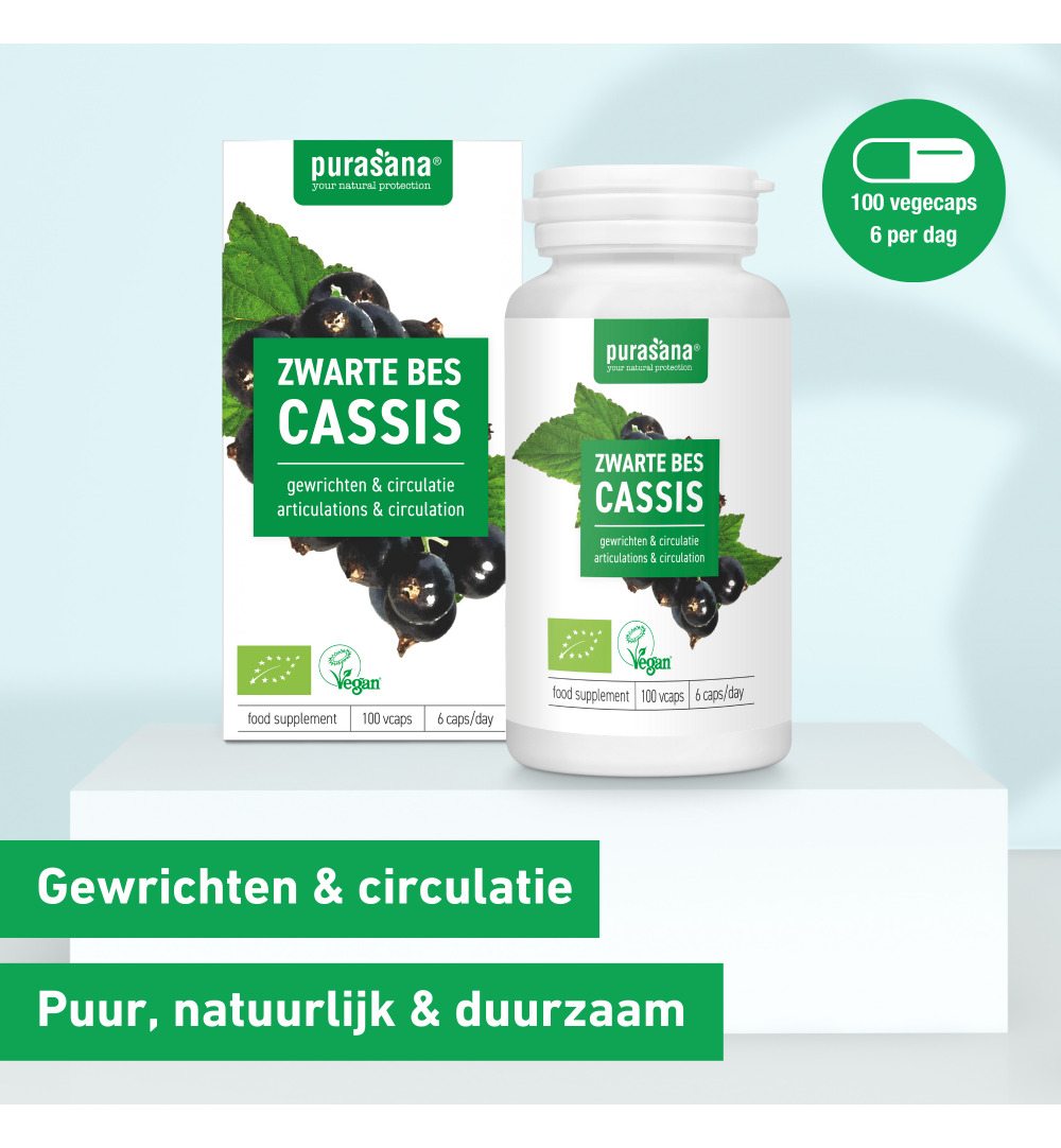 Purasana Zwarte bes 300 mg BIO (100 vega capsules) - image 6