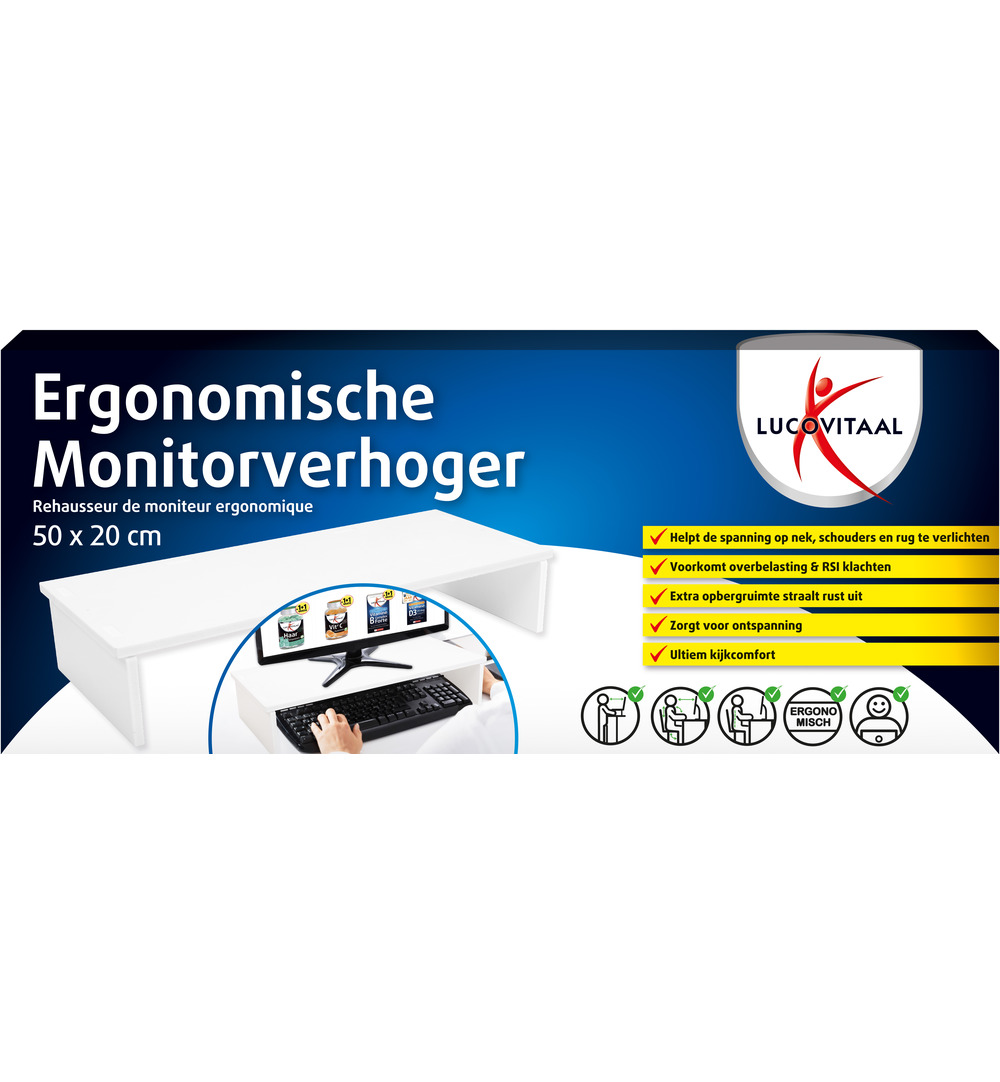 Lucovitaal Ergonomische Monitorverhoging (1 stuk)