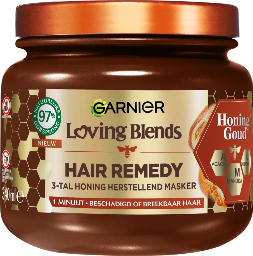 Garnier Loving Blends Honing Goud Hair Remedy Haarmasker (340 ml)