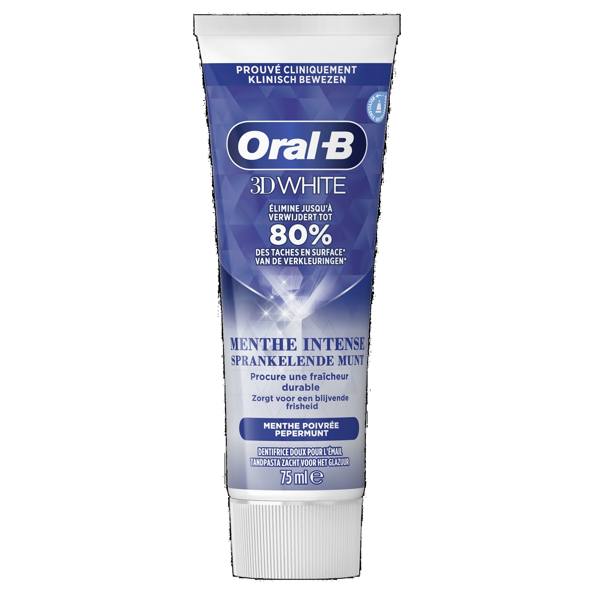 Oral B Tandpasta 3D White Sparkling Mint (75 ml)