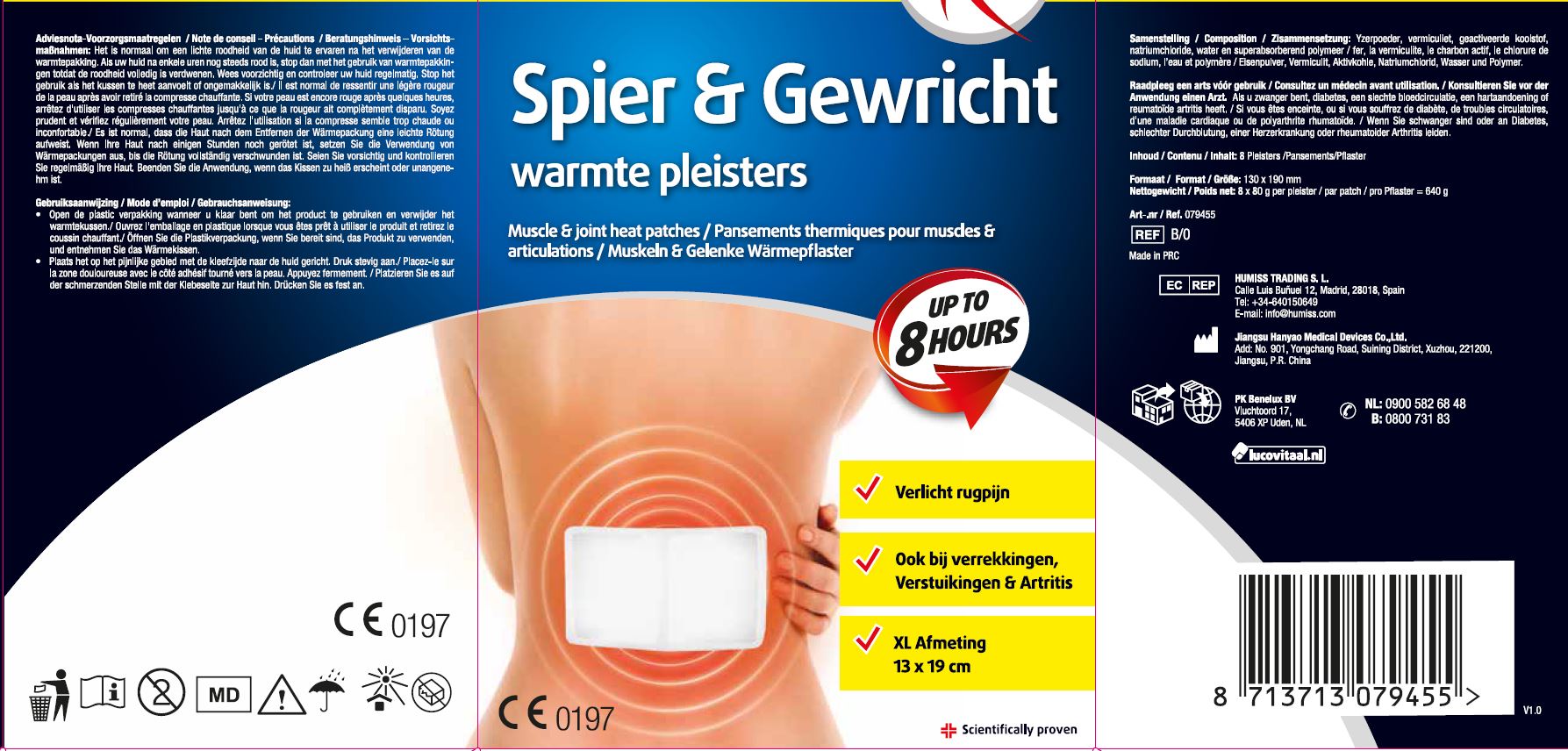 Lucovitaal Spier & Gewricht Warmtepleister (8 stuks)
