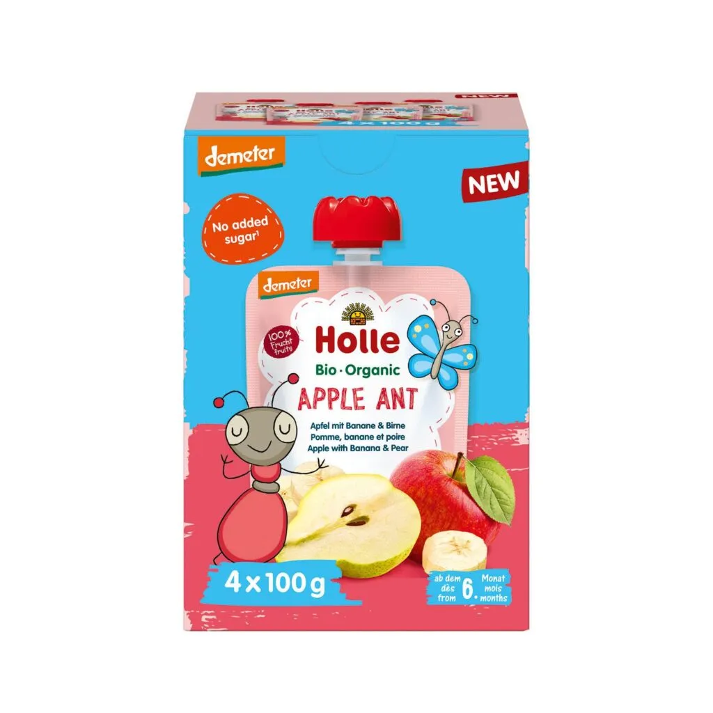 Holle Knijpfruit Apple Ant Multipack (4 stuks)