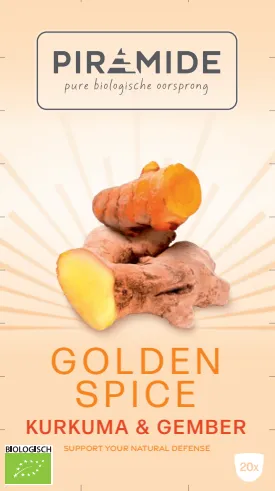 Piramide Golden Spice Kurkuma & Gember Biologische Thee (20 zakjes)