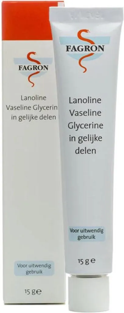 Fagron Lanoline Vaseline Glycerine in Gelijke Delen (15 gr)