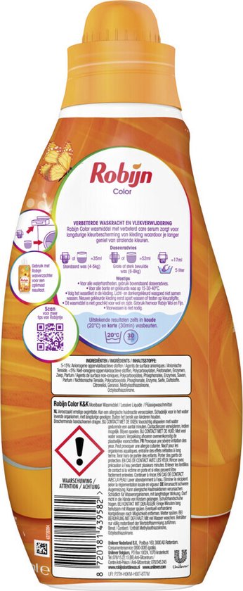 Robijn Wasmiddel Klein & Krachtig Kleur (665 ml)