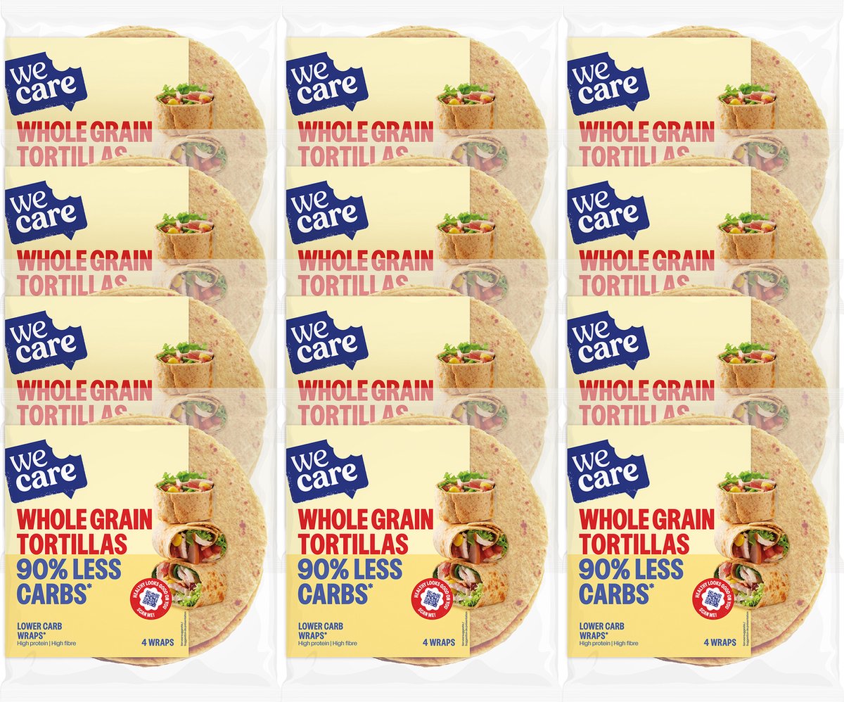 WeCare Lower Carbs Tortillas wholegrain (12 x 160 gr)