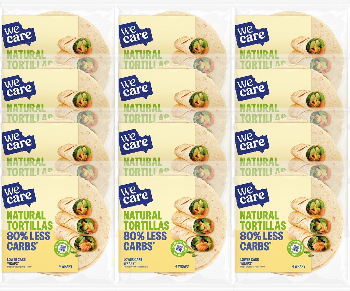 WeCare Lower Carbs Tortillas Naturel (12 x 160 gr)