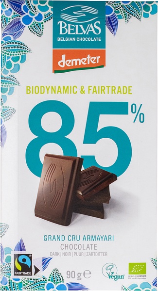 Belvas Chocolate-Bar Dark 85% (90 gr)