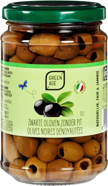 GreenAge Zwarte-Olijven Zonder Pit (280 gr)