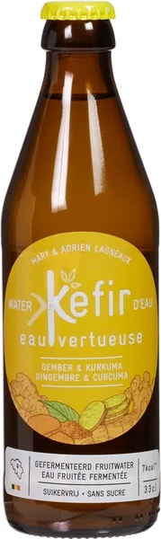 Kéfir Eau Vertueuse Waterkefir Gember & Kurkuma (330 ml)