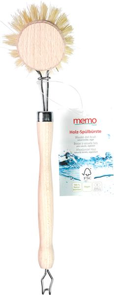 Memo Afwasborstel Hout (1 stuks)