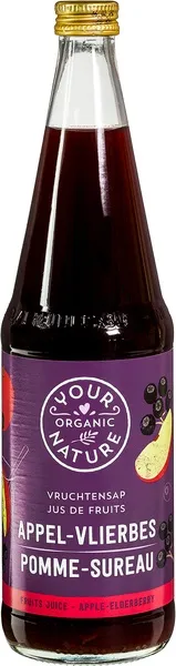 Your Organic Nature Vruchtensap Appel Vlierbessen (700 ml)