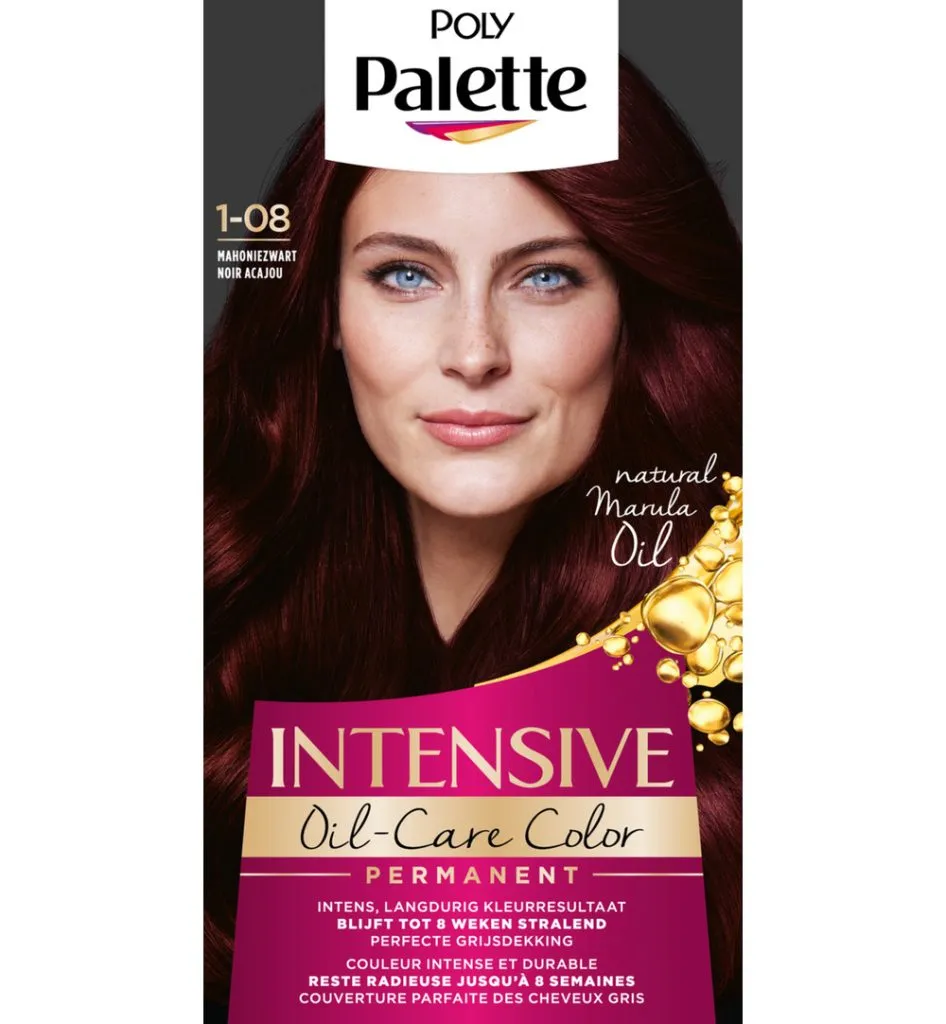 Poly Palette Haarverf - 1-08 Burgundy Black (1 set)