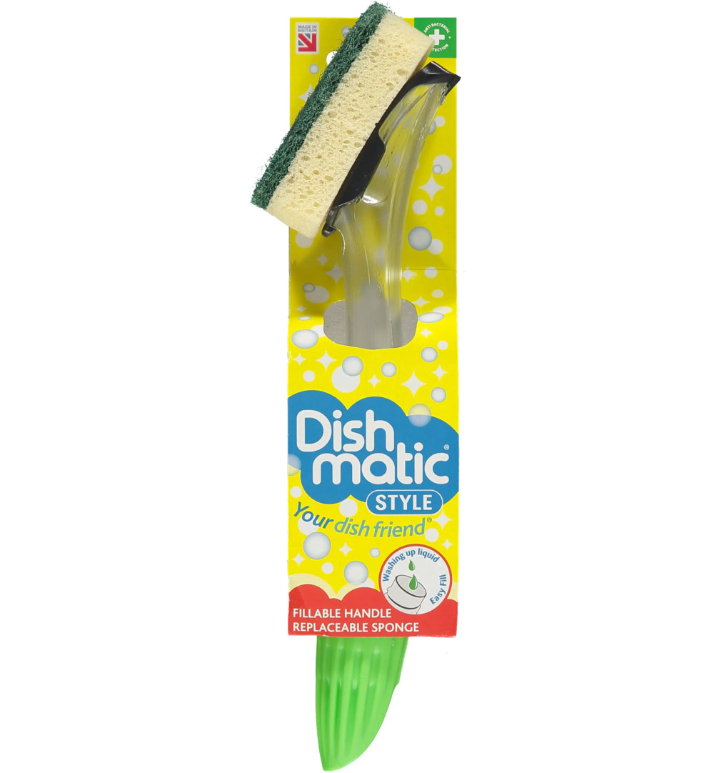 Dishmatic Schuursponsborstel Met Dispenser (1 stuk)