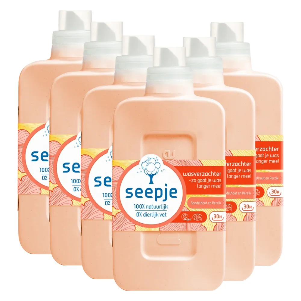 Seepje Wasverzachter Sandelhout En Perzik (6 X 750 ml)