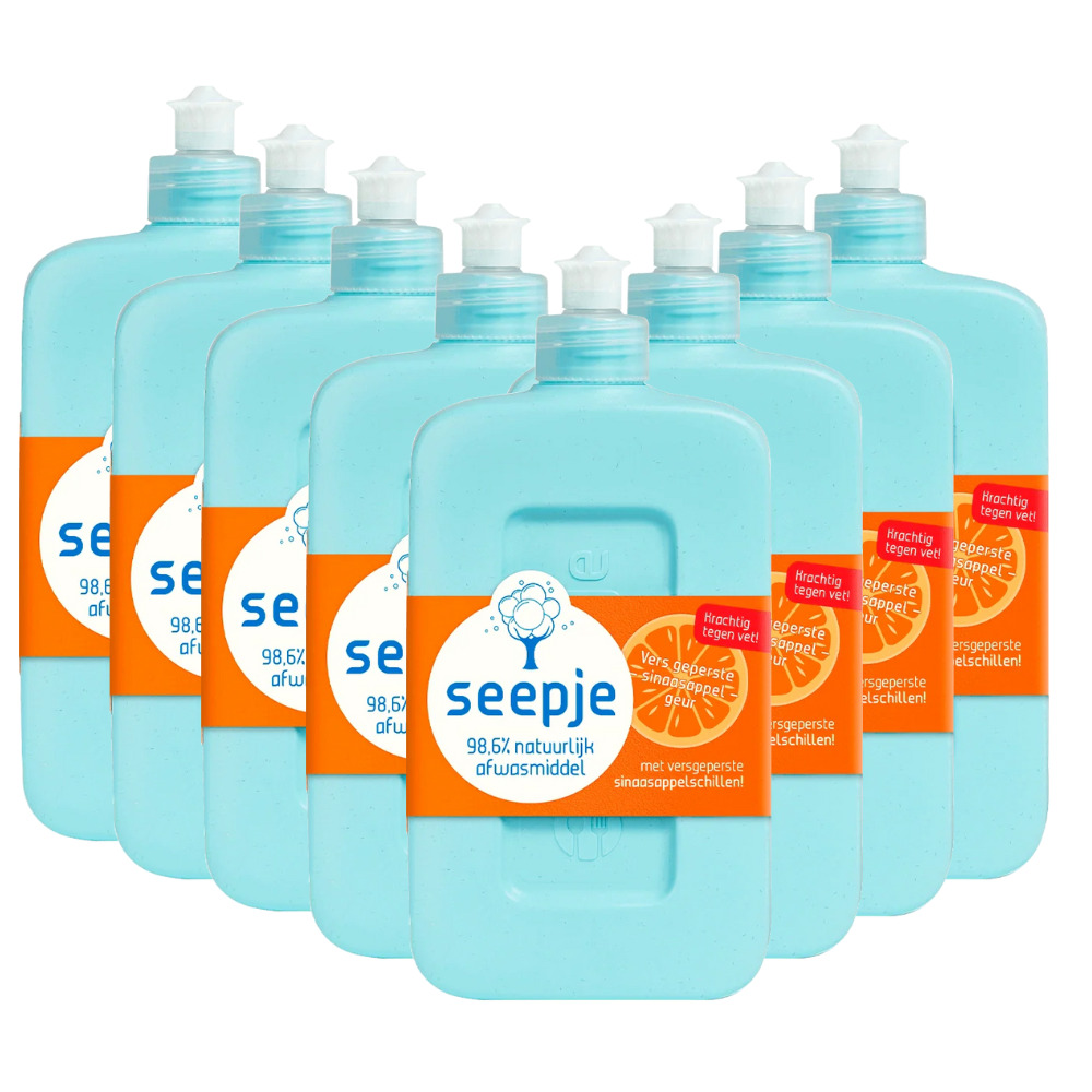 Seepje Afwasmiddel Versgeperste Sinaasappel (8 x 500 ml)