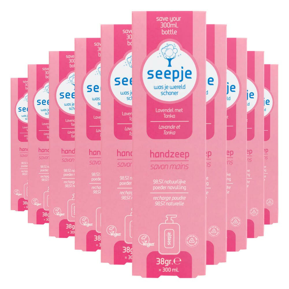 Seepje Handzeep Navulling Lavendel en Tonka (8 x 38 gr)