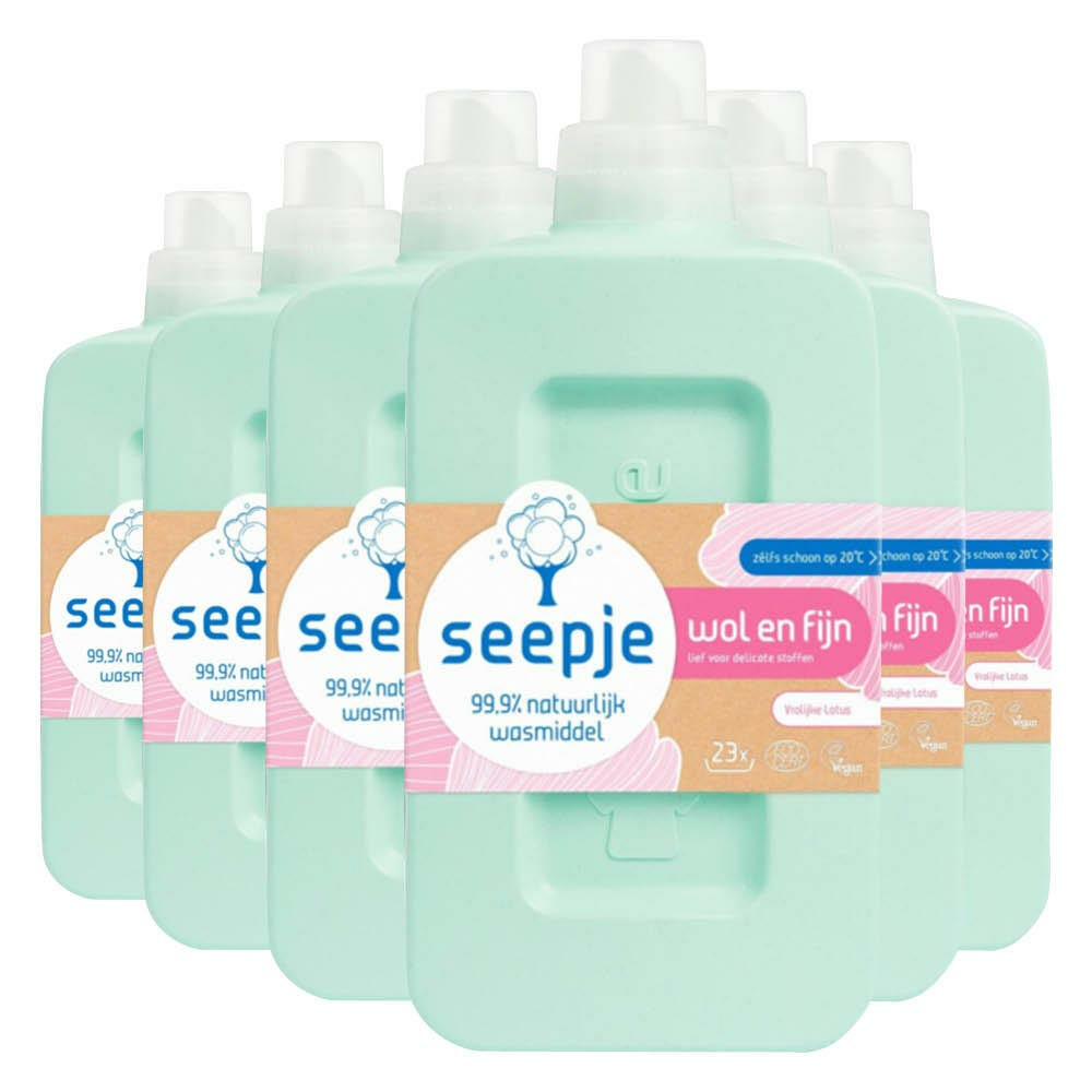 Seepje Vloeibaar Wasmiddel Fijn Vrolijke Lotus (6 x 1000 ml)
