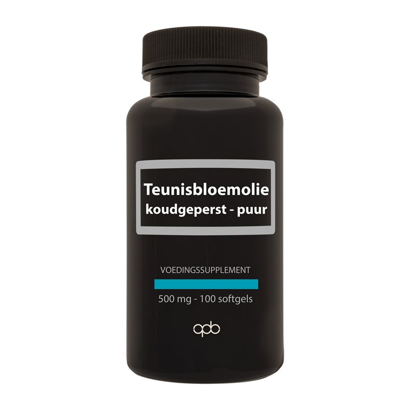 Apb Holland Teunisbloemolie Koudgeperst Puur 500mg (100 softgels)