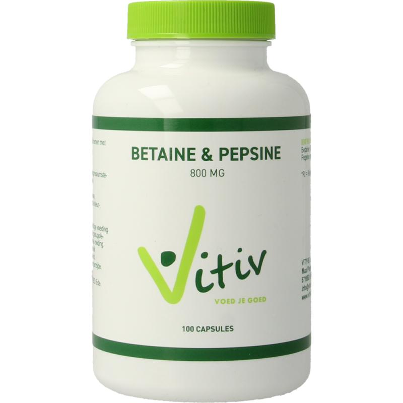 Vitiv Betaine Hcl & Pepsine (100 capsules)