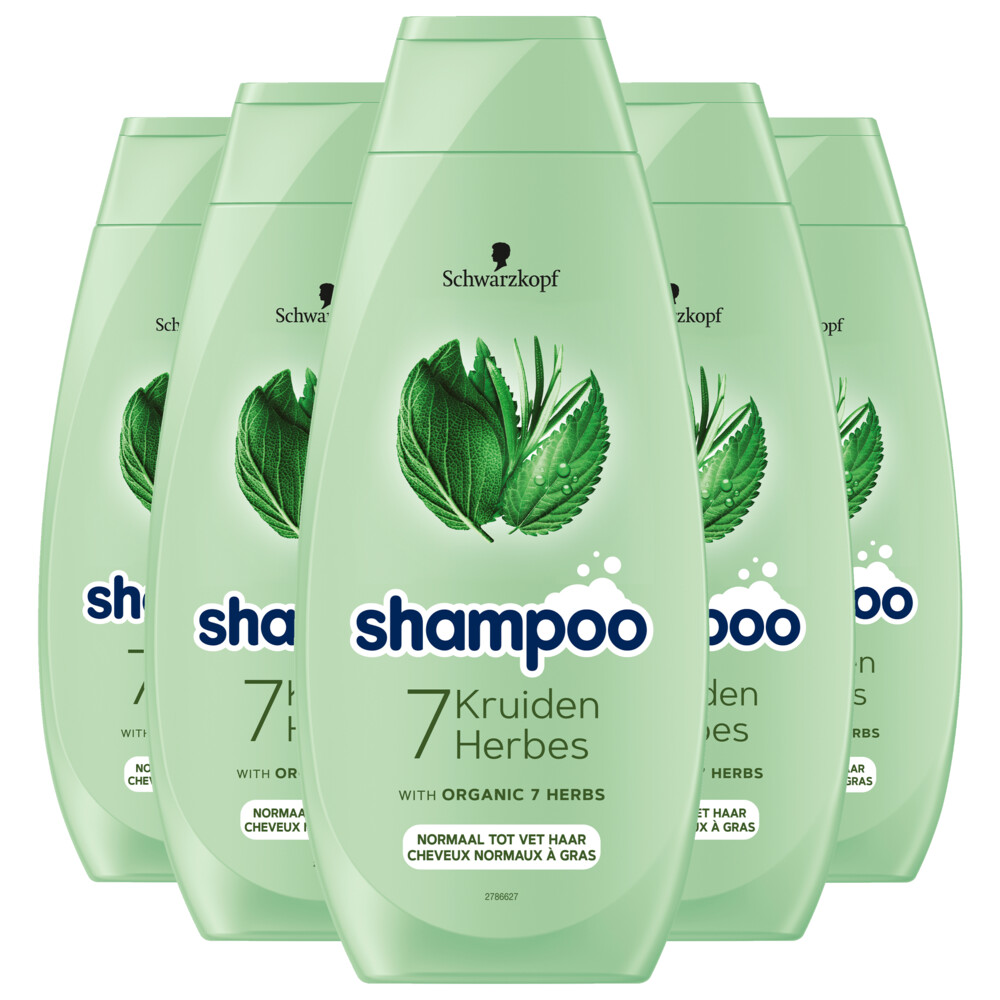 5x Schwarzkopf Shampoo 7 kruiden (400 ml)
