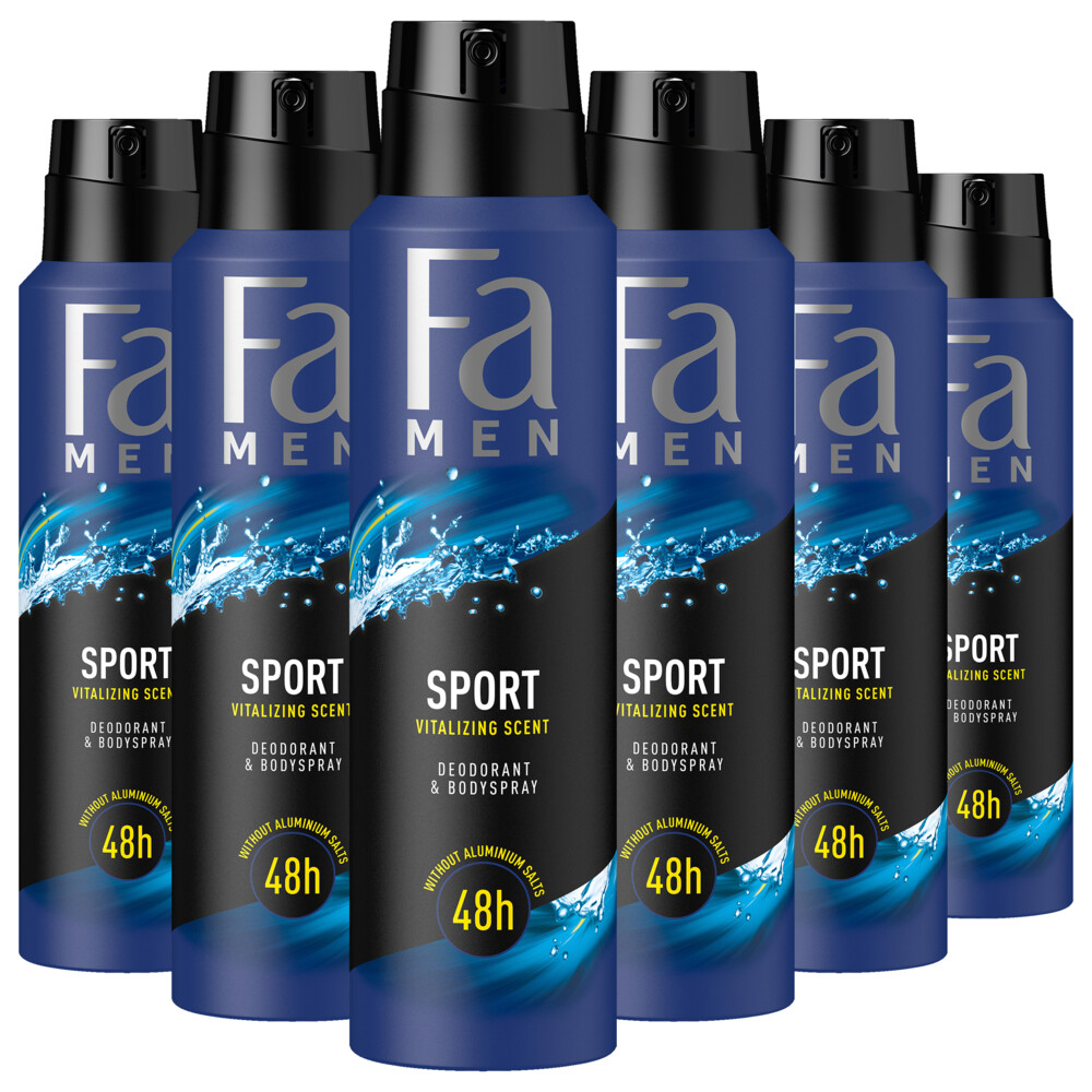 6x Fa Deodorant spray sport (150 ml)